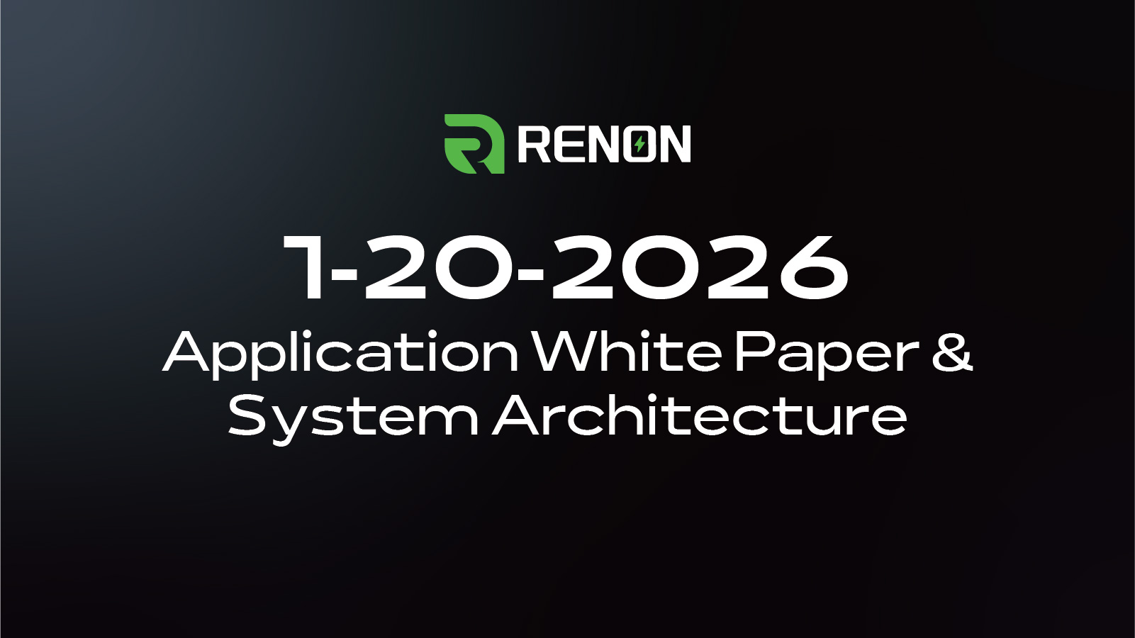 Application White Paper & System Architecture