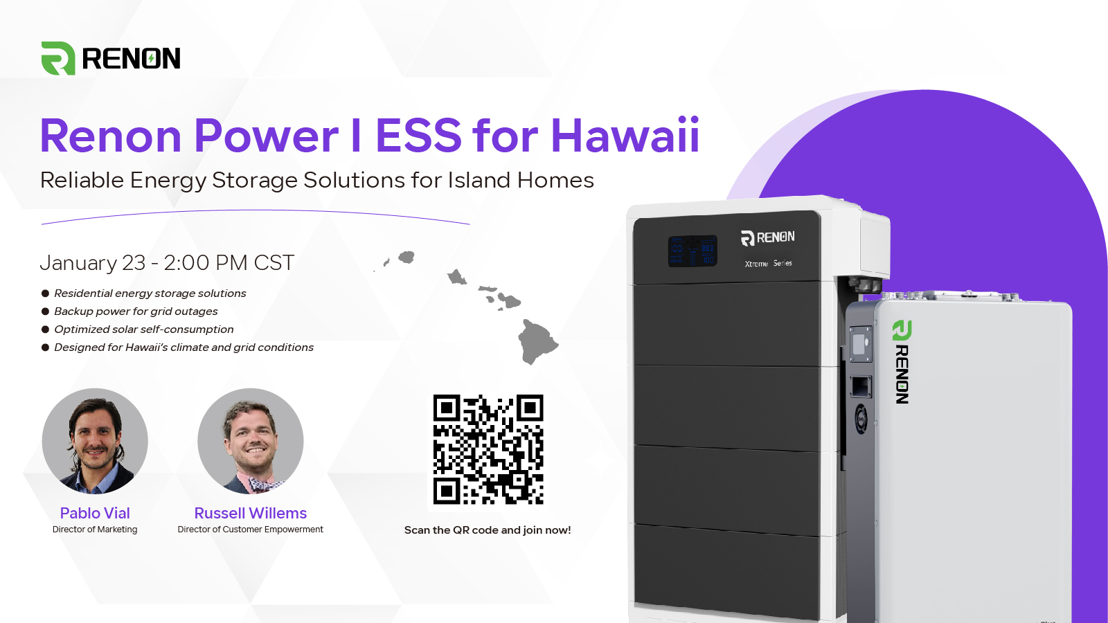 Renon Power I ESS for Hawaii